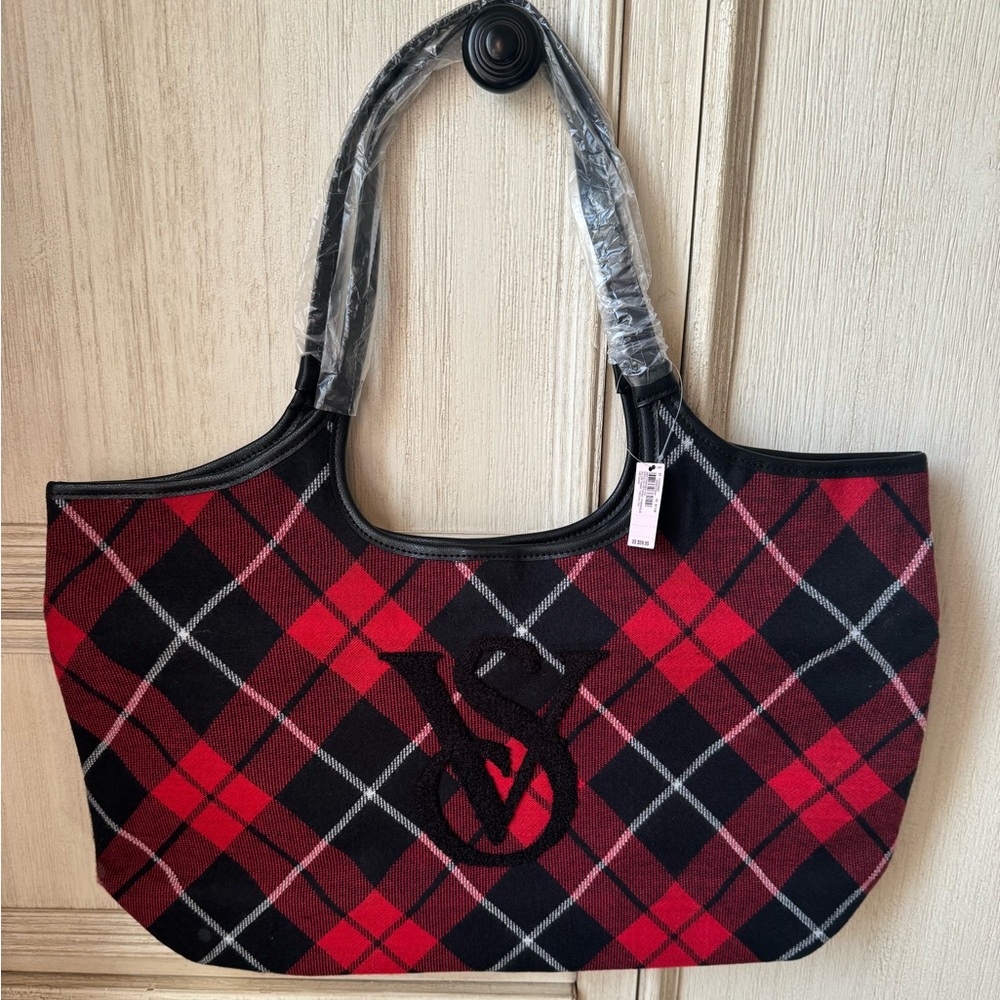 Victoria’s Secret plaid tote bag, brand new